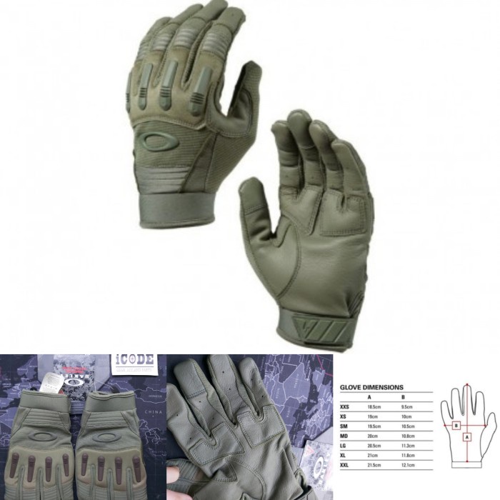 Promo Gloves Oakley Si Transition Tactical Fg Green Original