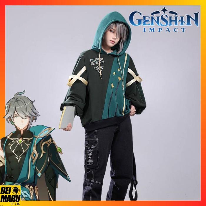 TERLARIS - JAKET ALHAITHAM GENSHIN IMPACT UNISEX JAKET ANIME COSPLAY JEPANG
