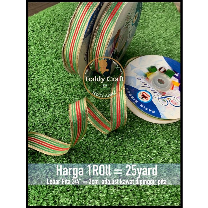 

BEST DEAL PITA 1ROLL - CLASSIC CHRISTMAS RIBBON - PREMIUM IMPORT - LIST KAWAT !!!!!