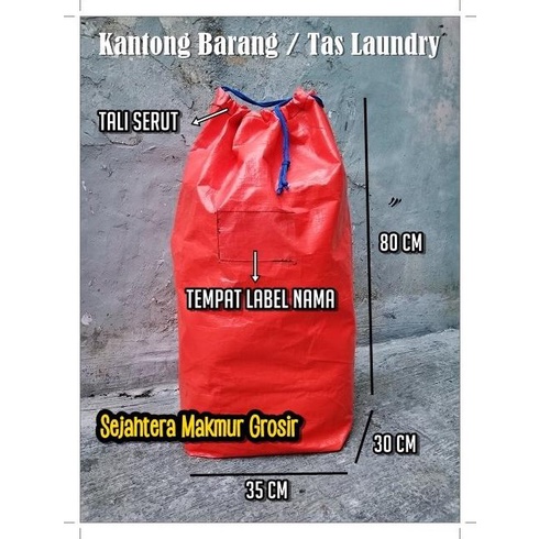 Kantong Tas Barang Terpal Besar / Tas Karung Laundry Terpal Jumbo