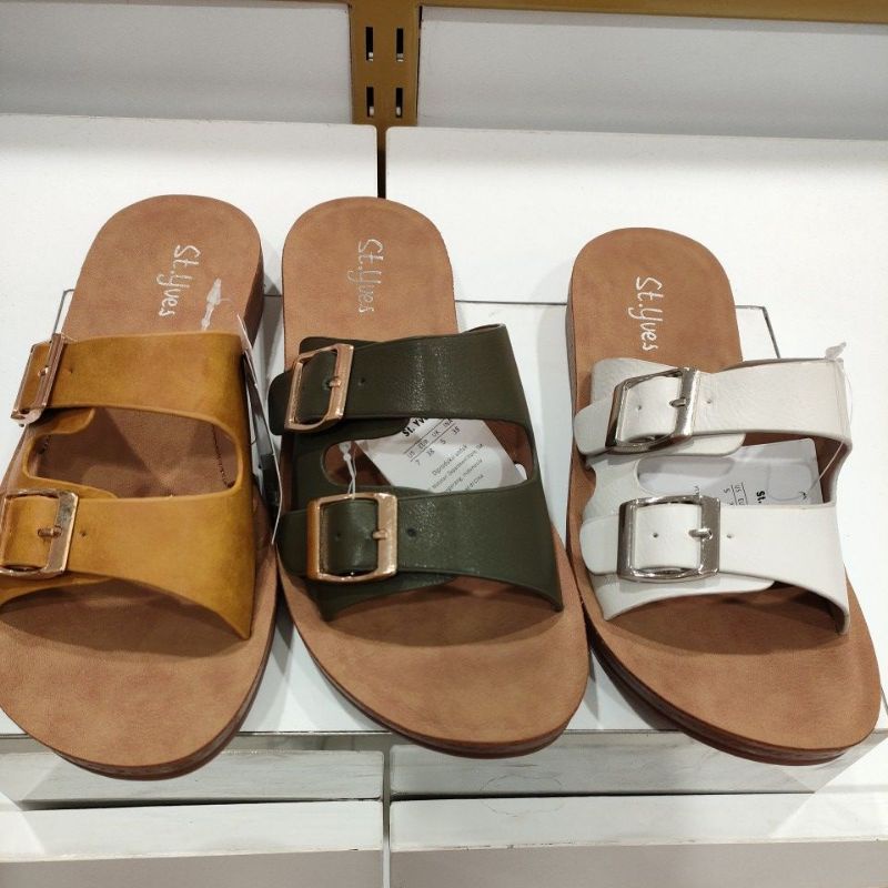 ST. YVES sandal wanita slip on double strap promo