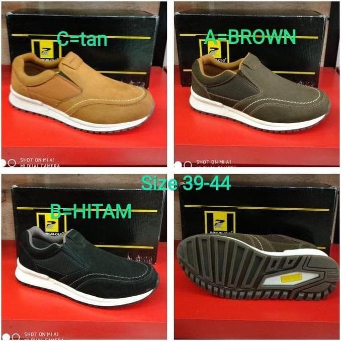 Terbaru Sepatu Kulit Pakalolo Boots N0123 Sepatu Casual Pria Original - Hitam, Limited Edition