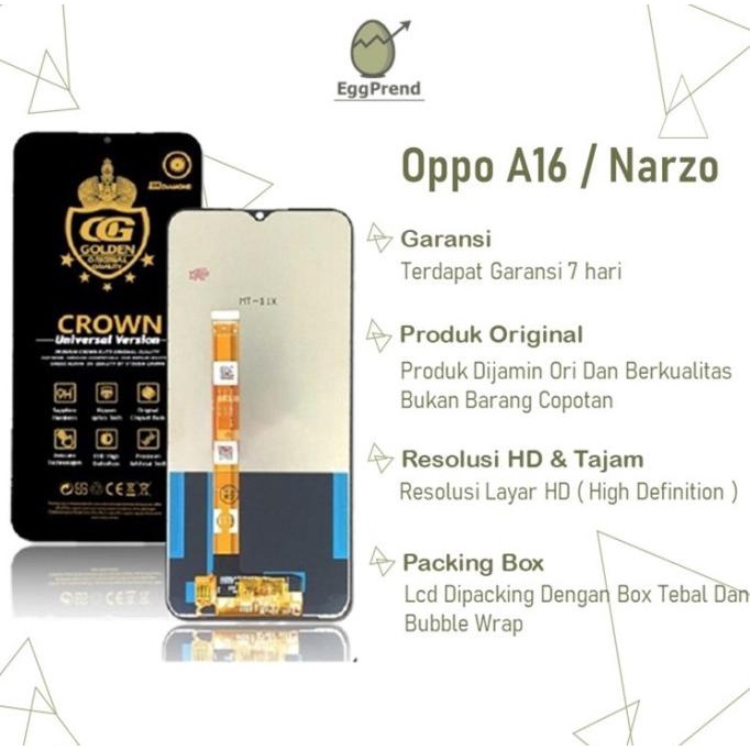 LCD TOUCHSCREEN OPPO A16 / REALME C25 / C25S /NARZO 505GA 50A ORIGINAL