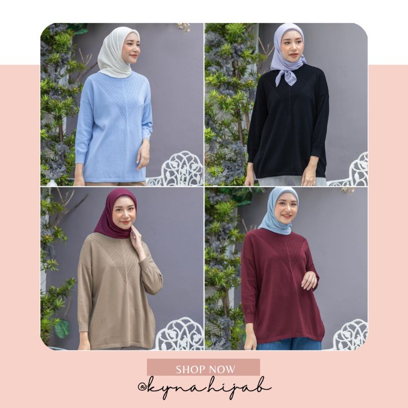 Vivian Sweater Sky Sm Vivian Knit Sweater Heaven Lights