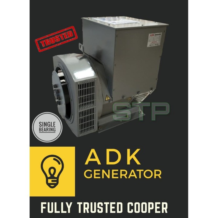 DINAMO LISTRIK ALTENATOR GENERATOR SINGLE BEARING 11KVA - 160KVA ADK