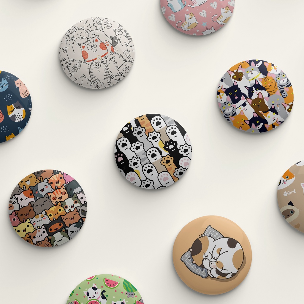 Pin Peniti Bros Motif Kucing Cat Lucu