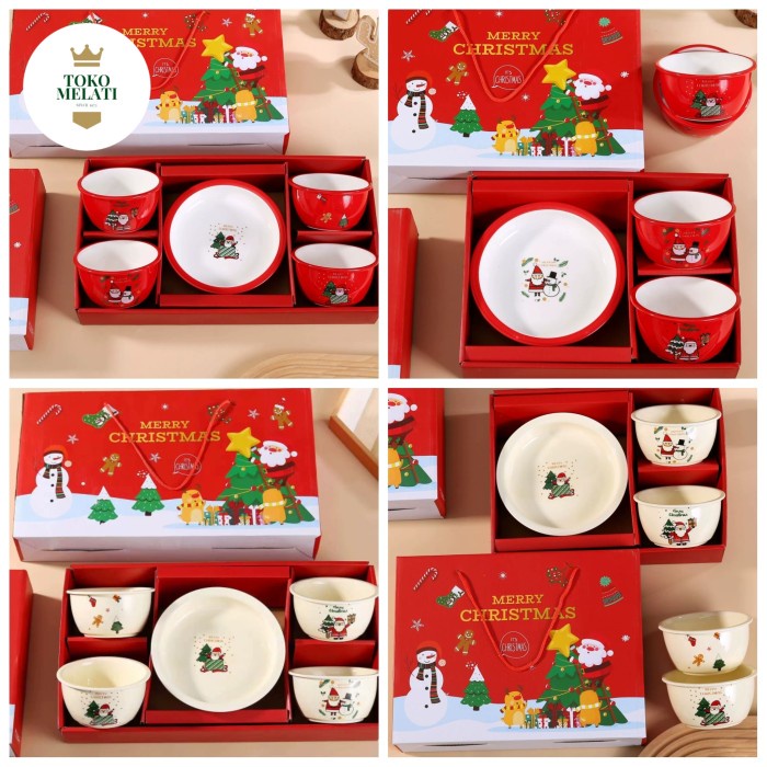 

DISKON MURAH CHRISTMAS HAMPERS 4 MANGKOK+SUMPIT SET BOWL NATAL GIFT KADO BOX PARCEL BERRY30.JAYA