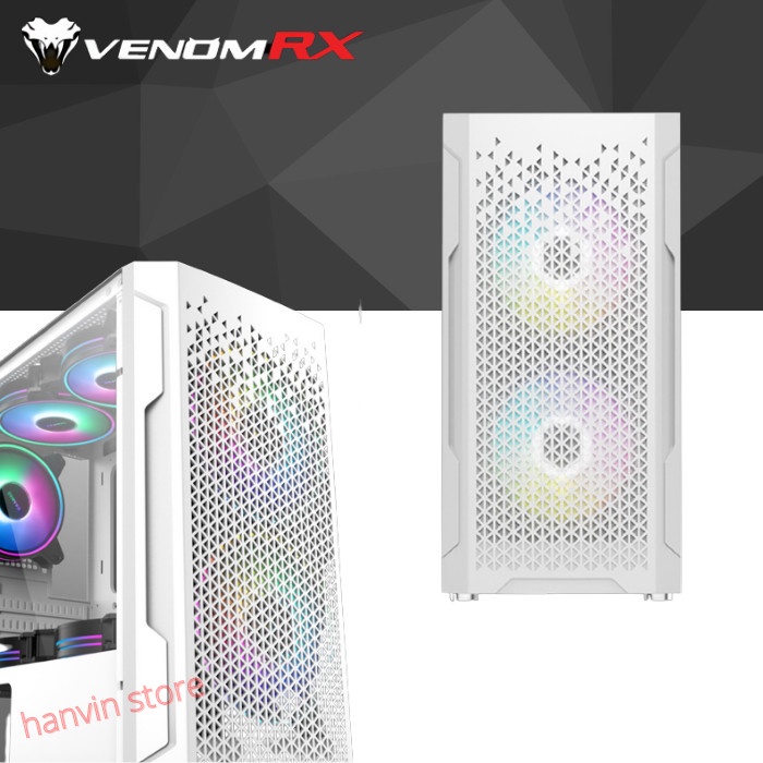 Casing VenomRX URRA White + 2 Fan ARGB