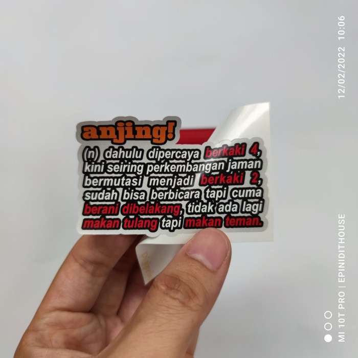 

Terlaris - Stiker Makna Anjing Makan Kata Lucu Humor Viral Plesetan Meme Motor HP