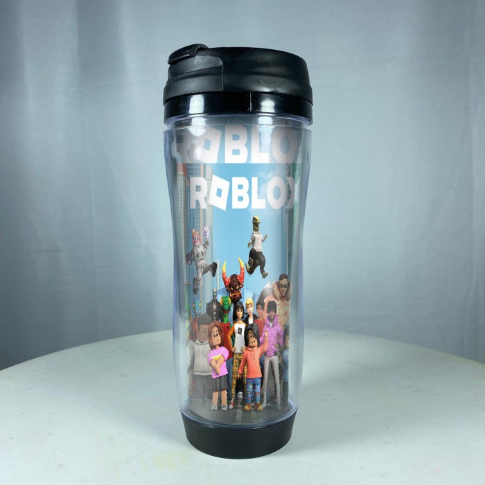 Terlaris - Tumbler Mewah Roblox Game Robux Kartun Anak Obby Botol Minum Elegan