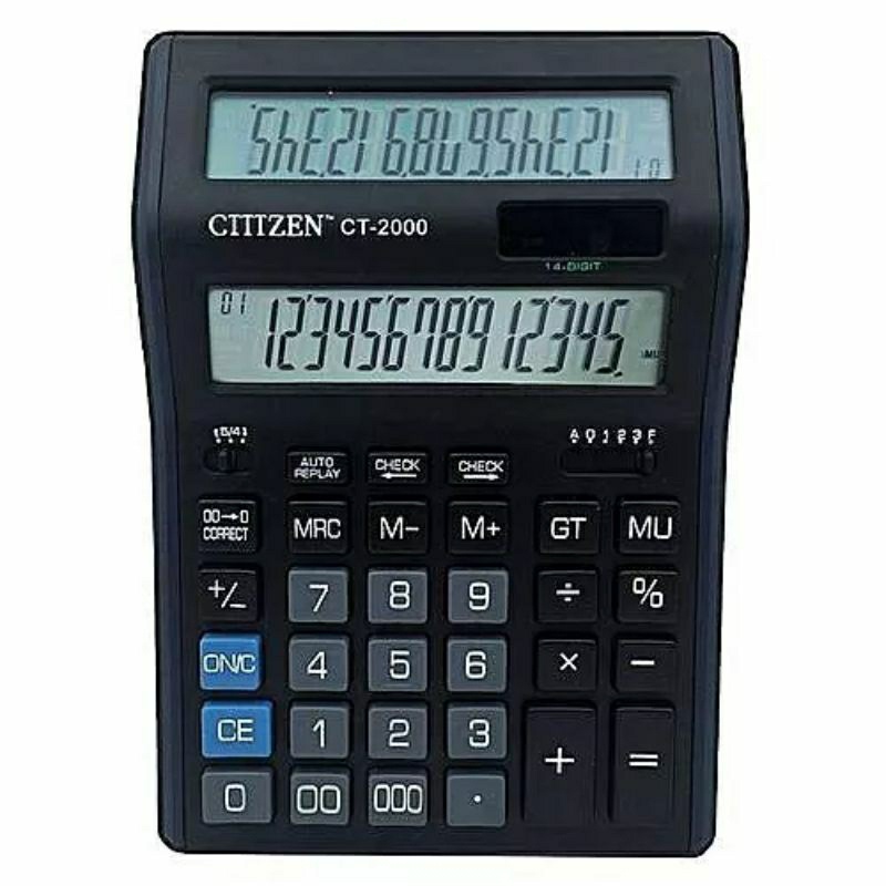 

Kalkulator Citizen Ct-2000 2 Layar Kalkulator Dagang 14 Digit