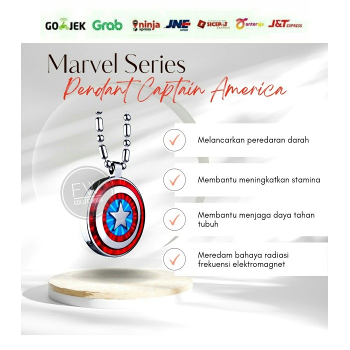 Mei Kalung Pendant Marvel Captain America Ori Mci (Anti Radiasi)