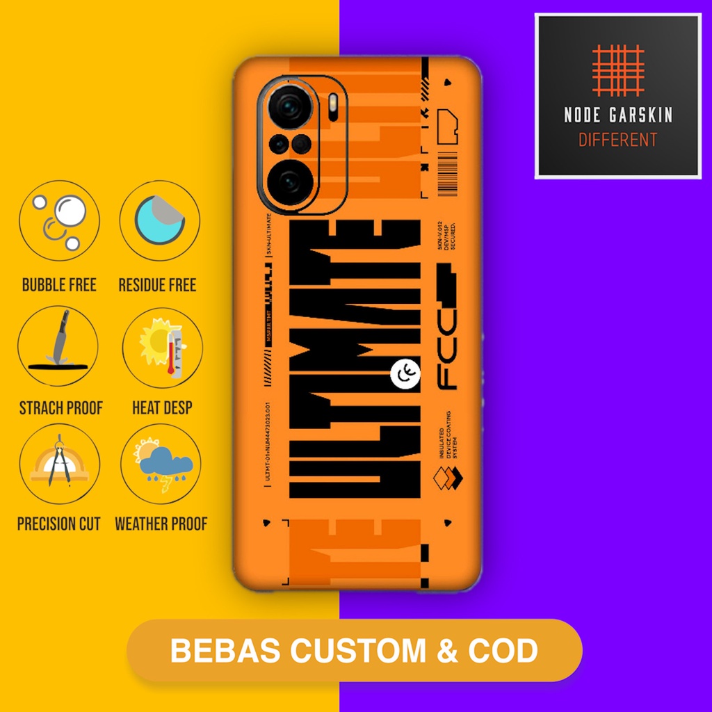 Garskin Skin Poco F3 Fullbody Atau Backonly ultimate 4 - Vinyl Protector