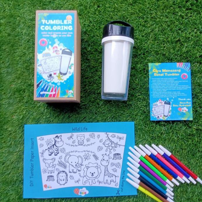 Dhqh*151 Diy Mewarnai Botol Minum Tumbler / Diy Mewarnai Tumbler Anak
