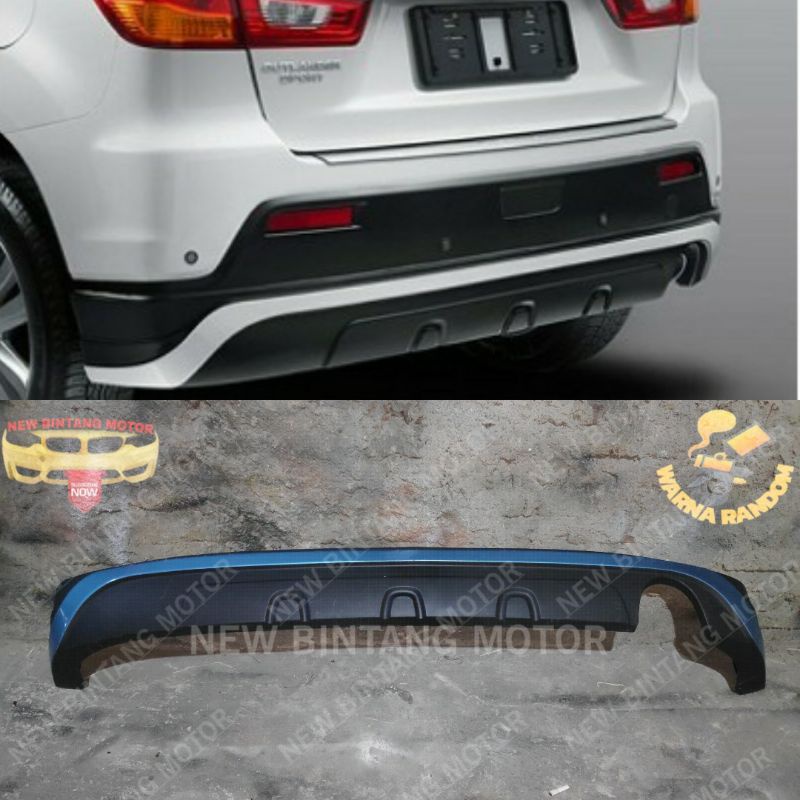 Bodykit belakang mitsubishi outlander sport ralliart 2010 2013 original