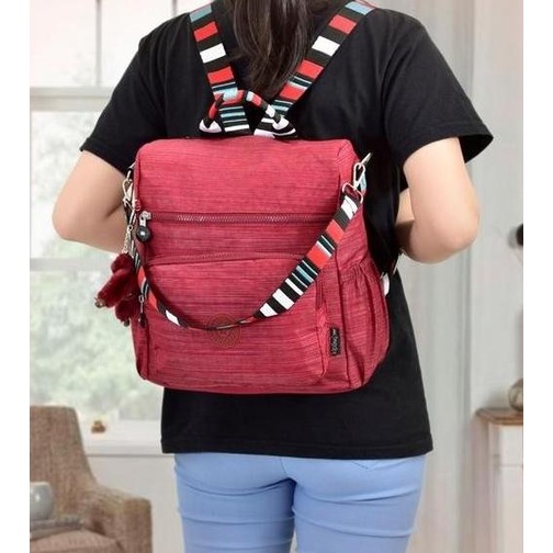 TAS WANITA KIPLING BACKPACK RANSEL MULTIFUNGSI SELEMPANG BRANDED SASAANGELA56