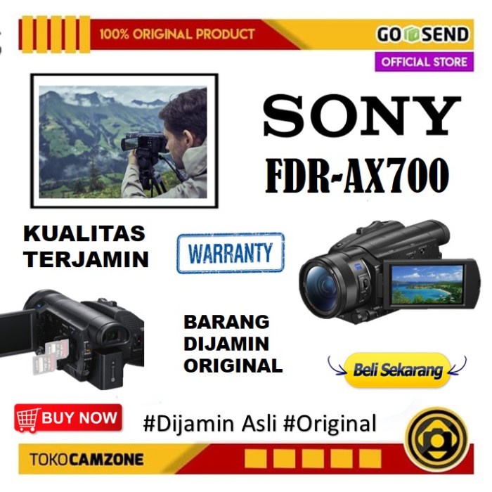 SONY FDR-AX700 4K HDR CAMCORDER ORIGINAL