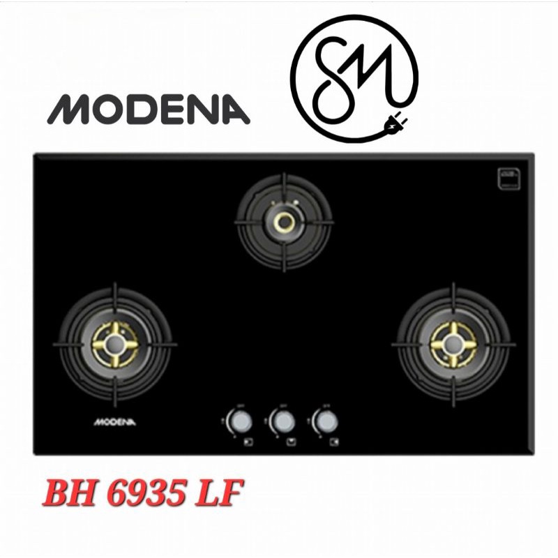 Kompor Gas Tanam Modena BH 6935 LF 3 tungku Dorato LH6935LF