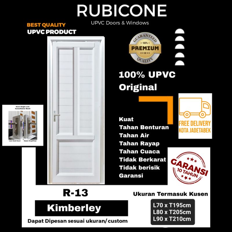 Pintu Utama/Kamar/ Kantor UPVC Rubicone Kimberly
