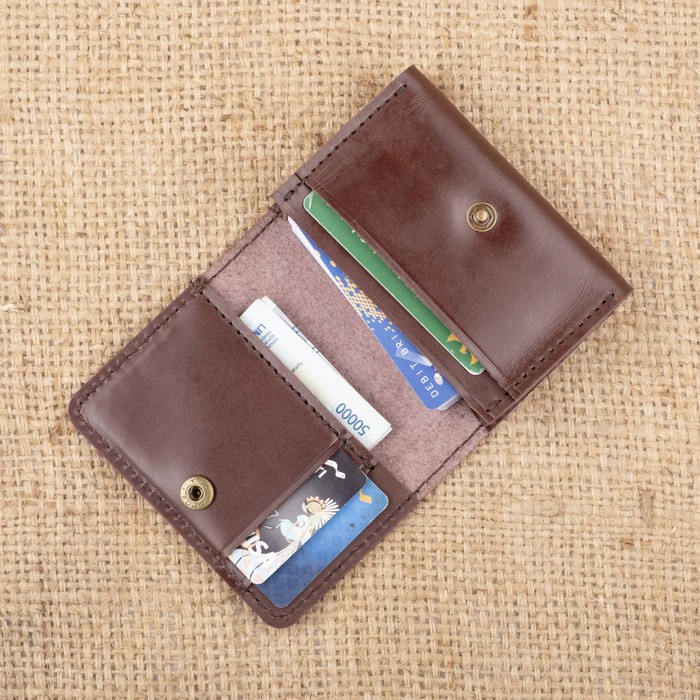 Dompet Kartu Card Holder Wanita Pria Kulit Tempat Kartu Atm