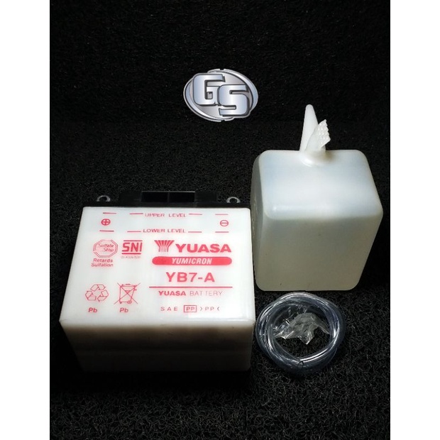 Aki motor thunder accu yuasa aki thunder Yb7-a original COD SALE
