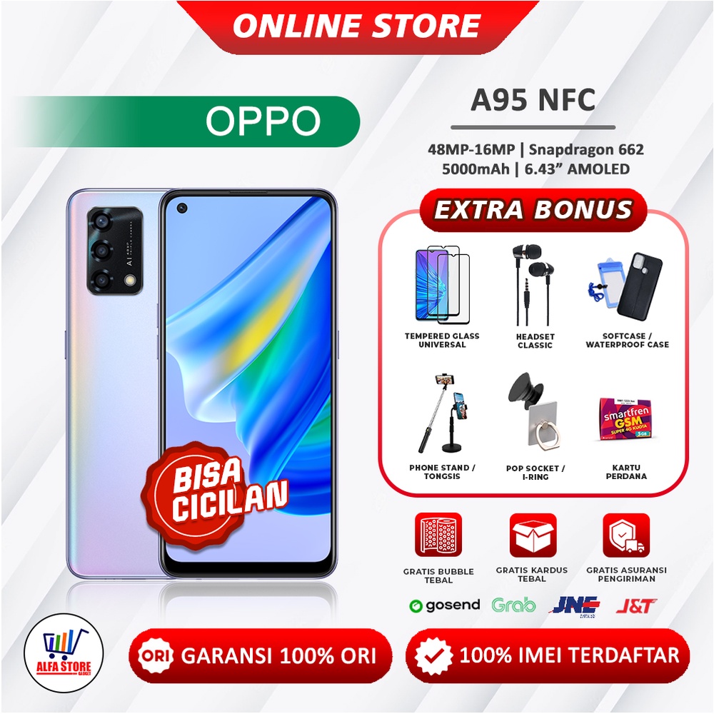 [flashsale] OPPO A95 NFC 13/128 [8GB+5GB EXTENDED RAM] GARANSI RESMI