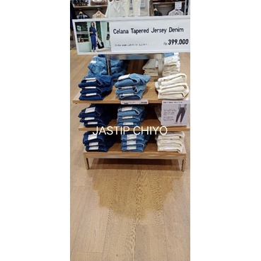 Women Celana Tapered Jersey Denim UNIQLO