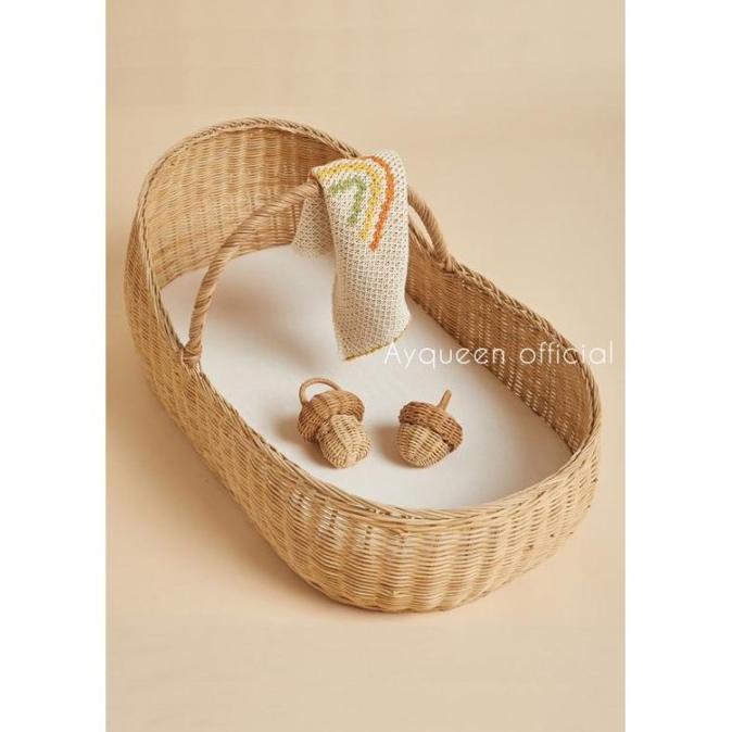 KERANJANG BAYI | BOX BAYI ESTETIK | BOX BAYI ROTAN | KASUR BAYI JINANANISA
