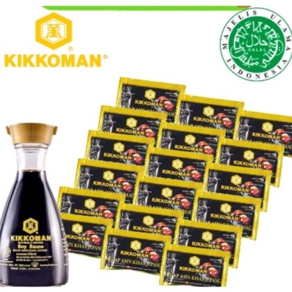 

Soy Sauce/Kecap Asin/Shoyu Sachet 5Ml Merek Kikkoman. Per100Pcs/Pa Saos Kecap