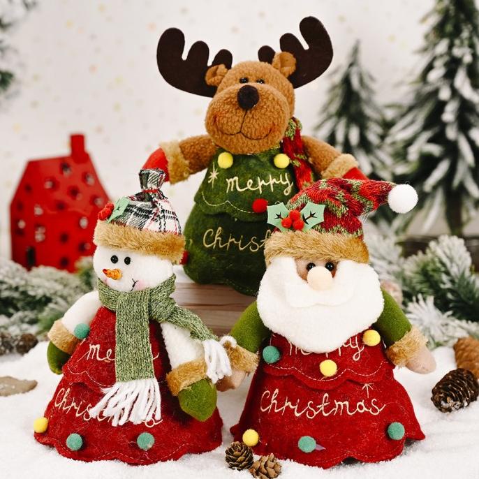 

Boneka Santa Pohon Natal Plush Toy Snowman Dekorasi Pajangan Christmas Berkualitas