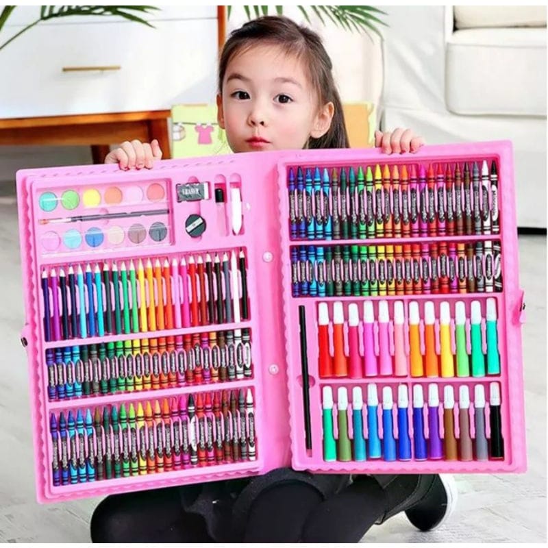 

Crayon Set Anak Sekolah / Perlengkapan Mewarnai Lengkap / Crayon Anak