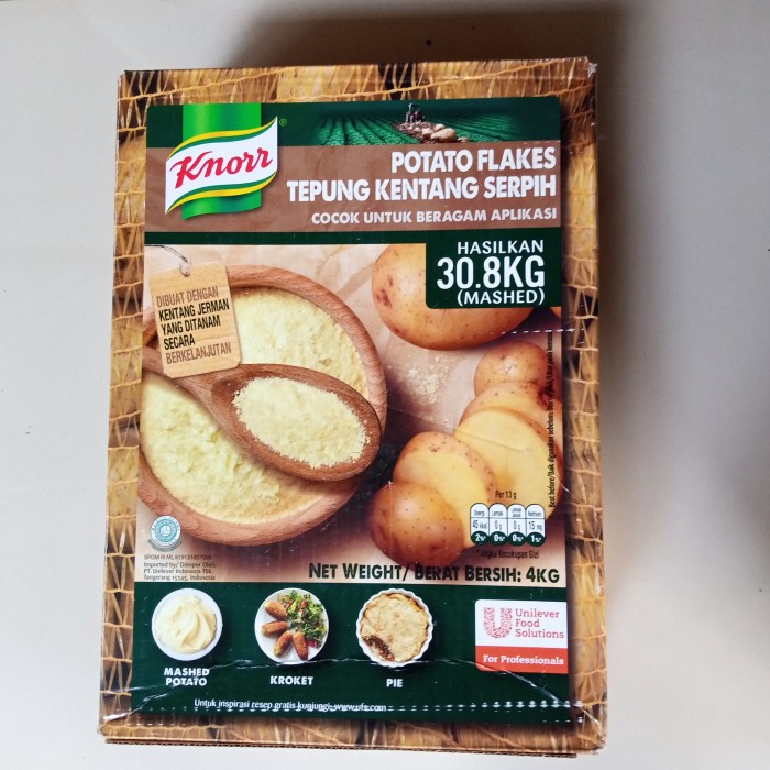 

Price!! KNORR MASHED POTATO FLAKESS 4KG TEPUNG KENTANG