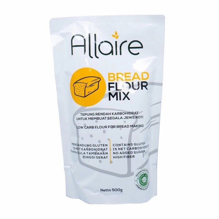 

Update!! Allaire Tepung Ketobetic bread flour mix/keto/low b 500Gram yellow