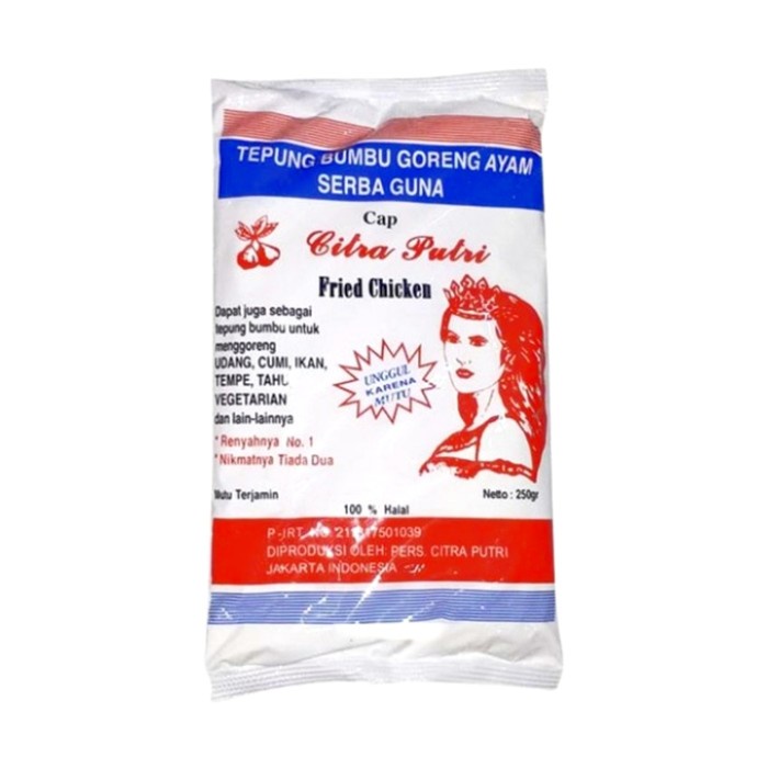 

Terlaris!! Tepung putri 250 gram - tepung bumbu serbaa 1pack isi 10pcs