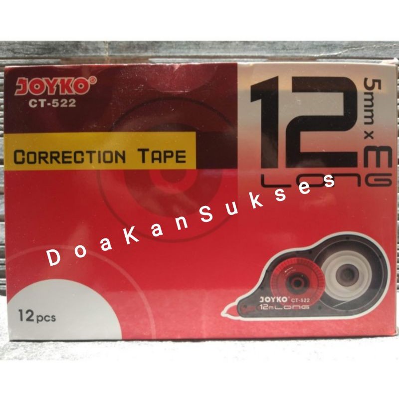 

Correction Tape Tipex Kertas Joyko Ct 522 Pa
