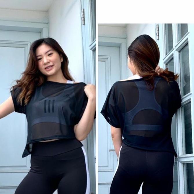 atasan senam yoga olahraga outer baju senam zumba model tile
