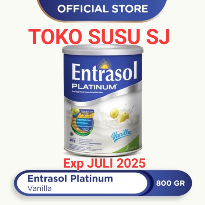 

Entrasol Platinum Vanila 800 Gram/800Gr/Senior/Vanilla