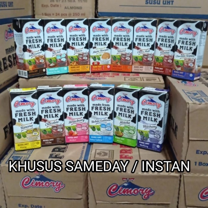 

1 Dus Susu Cimory Uht Fresh Milk 250Ml / 250 Ml 1 Karton