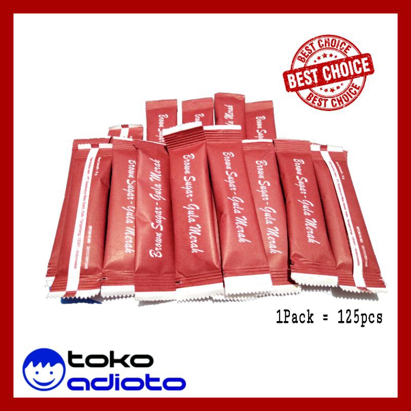 

Brown Sugar Kotak 6Gr Isi 125Pcs / Gula Merah Sachet Kotak / Gula Aren / Gula Jawa