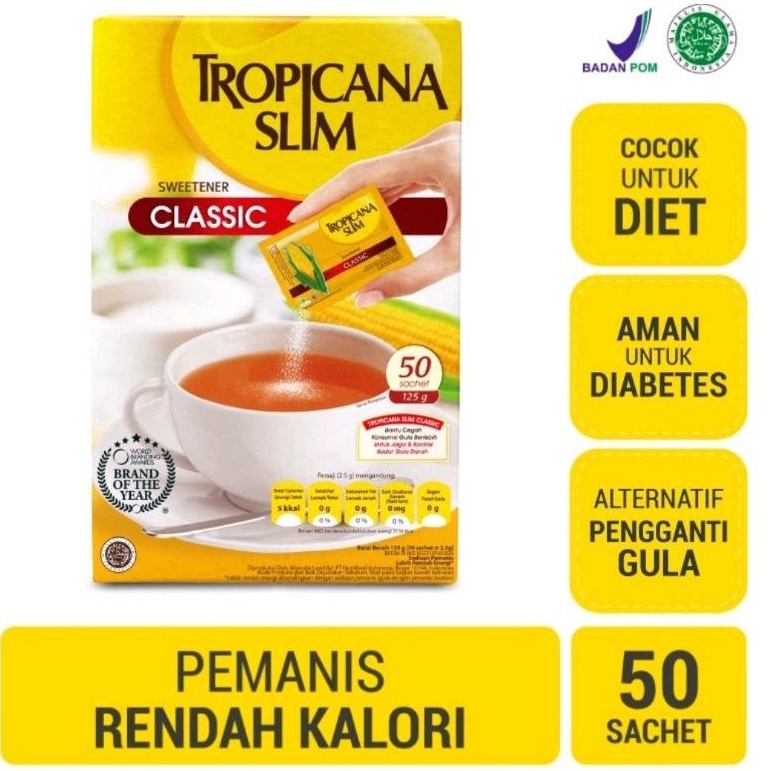 

Slim Slim Sweetener Classic 50 25 Sachet - Pemanis Untuk Bantu Batasi Gula
