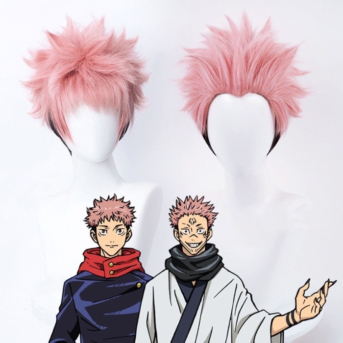Wig Anime Jujutsu Kaisen Cosplay Itadori Yuji Ryomen Sukuna Hair