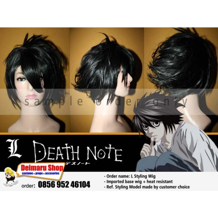 Rambut Kostum Wig Anime Manga L Deathnote