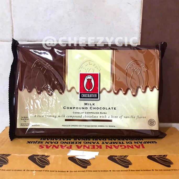 

Coklat Compound Milk Tulip - Cokelat batang milk murah 1 Kg cila
