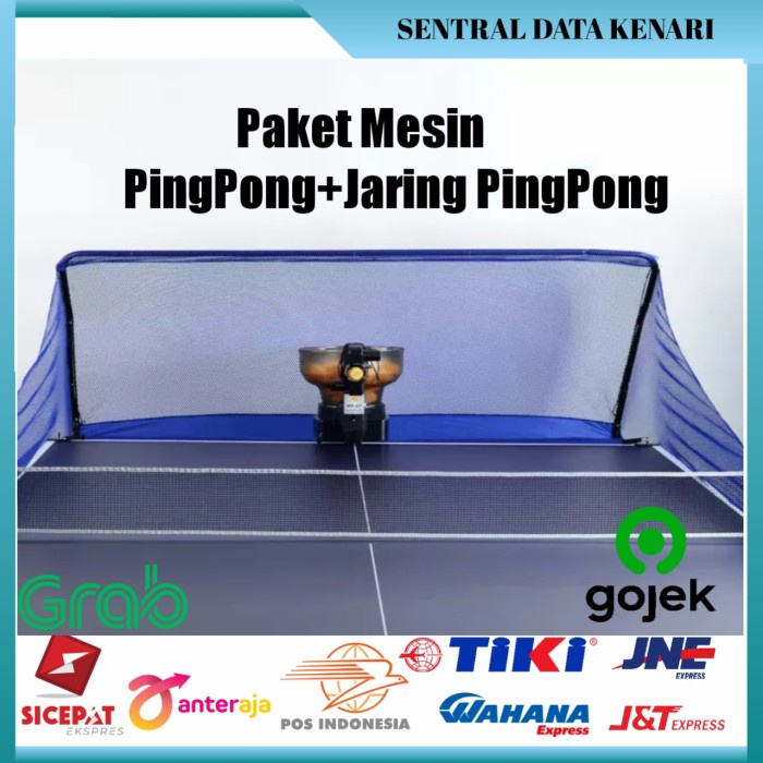 ✨Ori Satu Set Mesin Pelontar Bola PingpongJaring Bola Pingpong Limited