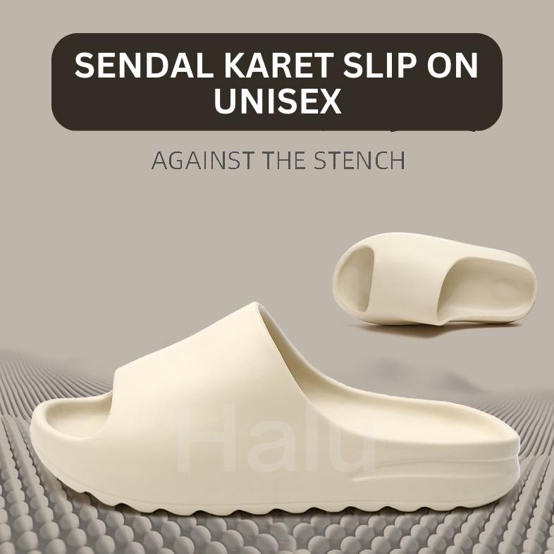 Promo Natal Halu Sandal Pria Sandal Slop Pria Sandal Yeezy Sandal Jelly Eva Sandal Flip Flop Hsn153 