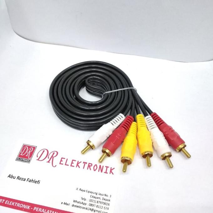 Baru Jak Jack Kabel Audio DVD ke TV ke DVD RCA 3 ke 3 dre3 Murah