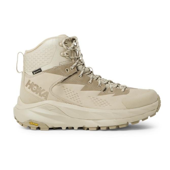 BARANG TERLARIS SEPATU GUNUNG BOOT HOKA ONE KAHA VIBRAM GORE-TEX CREAM NURDANAROSITA