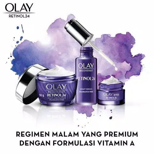 Olay Regenerist Retinol 24 Series Harga Satuan Night Cream 50G / Serum 30Ml / Eye Cream 15G