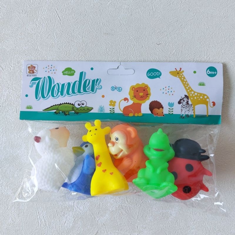 Mainan Binatang Karet Pencet Bunyi Mandi Kolam Bayi