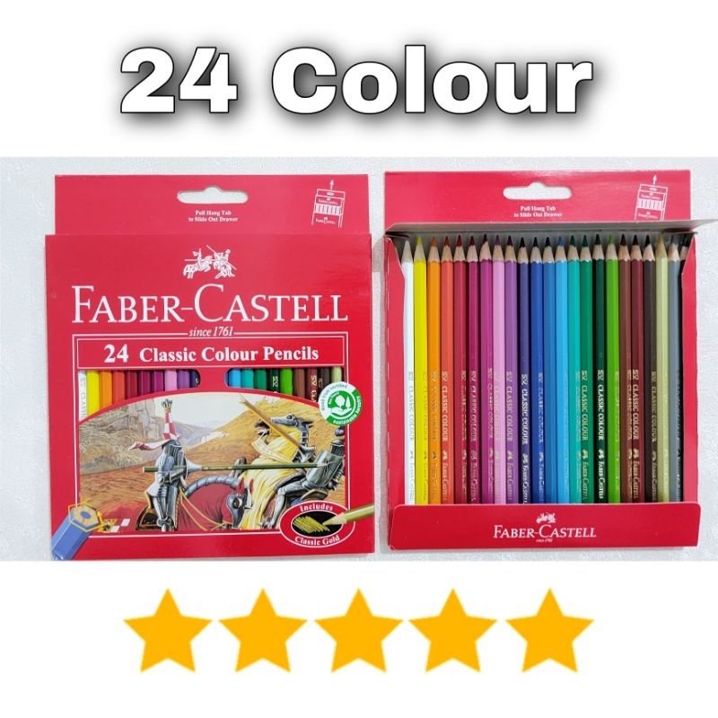 Faber Castell Pensil Warna 24 Colour Classic Faber-Castell Alat Gambar